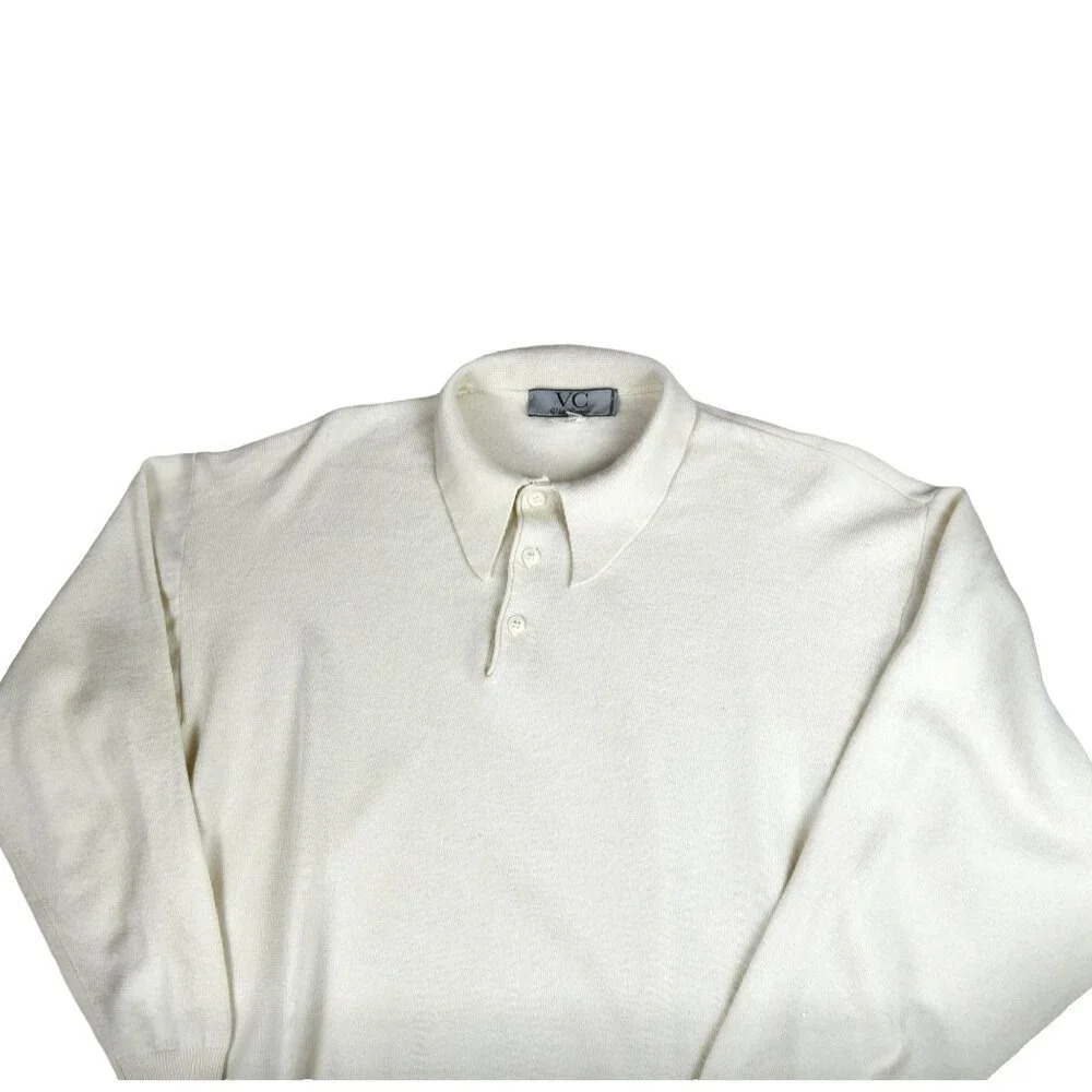 VIA COMO || Men's Made in Italy Merino Wool Blend Knit Sweater XL Grandpacore